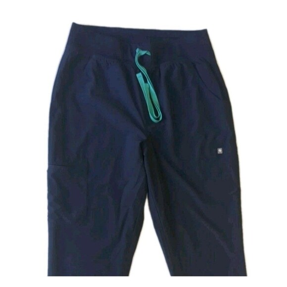 FIGS Yola FREEx Lined Scrub Pants Women Bottoms Medical Uniform Navy Blue M - Picture 3 of 12